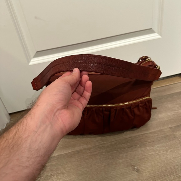 MZ Wallace Burgundy Nylon Shoulder Bag - Picture 3 of 6